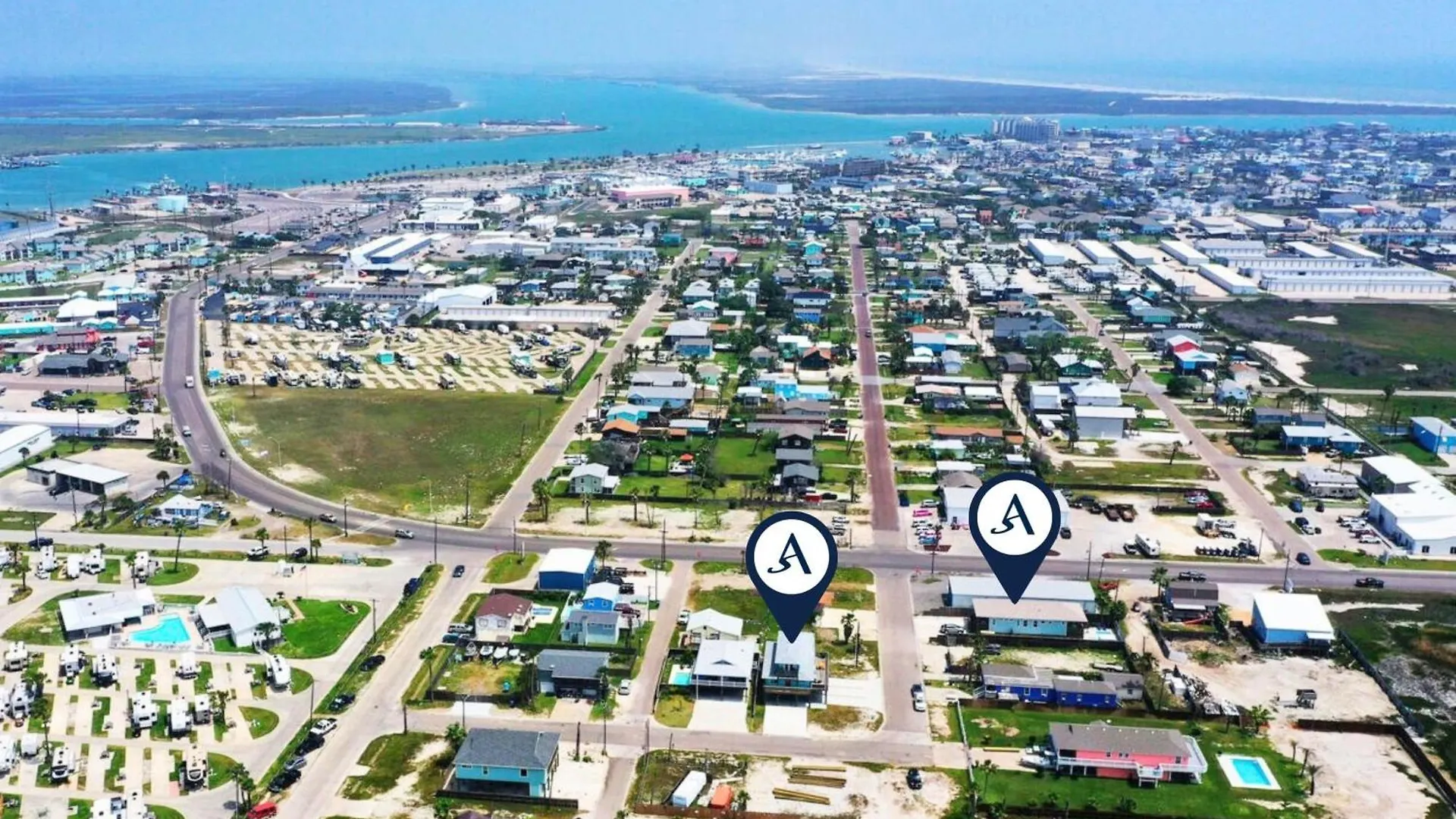 Sleeps 22 2 Homes Priv Pool Putting Bar Deck Prime Port A Location * Port Aransas
